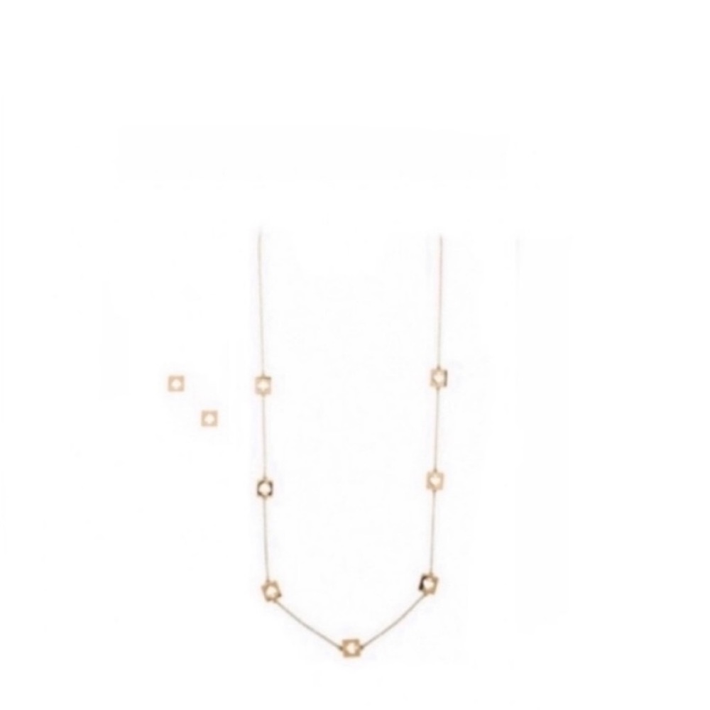 KATE SPADE “HOLE PUNCH SPADE” NECKLACE & EARRINGS